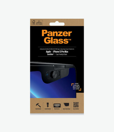 PanzerGlass - Tvrzené Sklo Case Friendly CamSlider AB pro iPhone 13 Pro Max a 14 Plus, černá