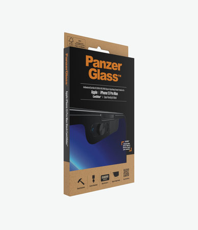PanzerGlass - Tvrzené Sklo Case Friendly CamSlider AB pro iPhone 13 Pro Max a 14 Plus, černá