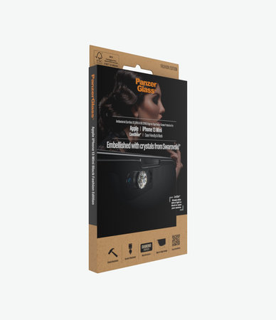 PanzerGlass - Tvrzené Sklo Case Friendly CamSlider Swarovski AB pro iPhone 13 mini, black