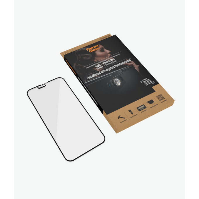 PanzerGlass - Tvrzené Sklo Case Friendly CamSlider Swarovski AB pro iPhone 13 mini, black