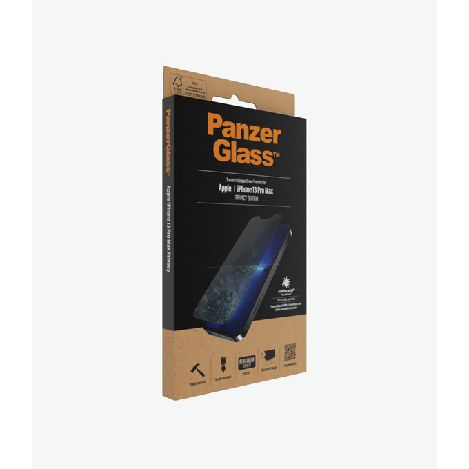 PanzerGlass - Tvrzené Sklo Standard Fit Privacy AB pro iPhone 13 Pro Max a 14 Plus, transparentná