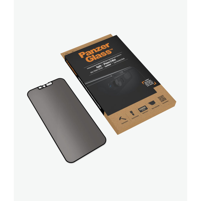 PanzerGlass - Tvrzené Sklo Case Friendly Privacy CamSlider AB pro iPhone 13 mini, černá