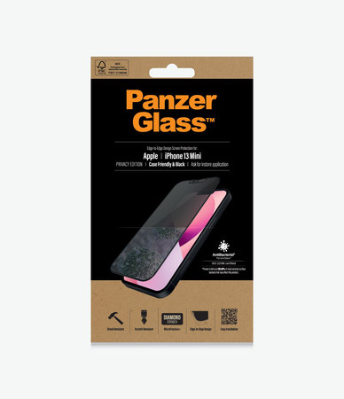 PanzerGlass - Tvrzené Sklo Case Friendly Privacy AB pro iPhone 13 mini, černá