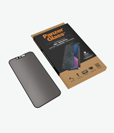 PanzerGlass - Tvrzené Sklo Case Friendly Privacy AB pro iPhone 13, 13 Pro, 14 a 16e, černá
