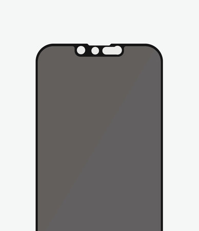 PanzerGlass - Tvrzené Sklo Case Friendly Privacy AB pro iPhone 13, 13 Pro, 14 a 16e, černá