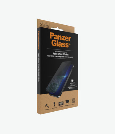 PanzerGlass - Tvrzené Sklo Case Friendly Privacy AB pro iPhone 13 Pro Max a 14 Plus, černá
