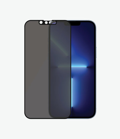 PanzerGlass - Tvrzené Sklo Case Friendly Privacy AB pro iPhone 13 Pro Max a 14 Plus, černá