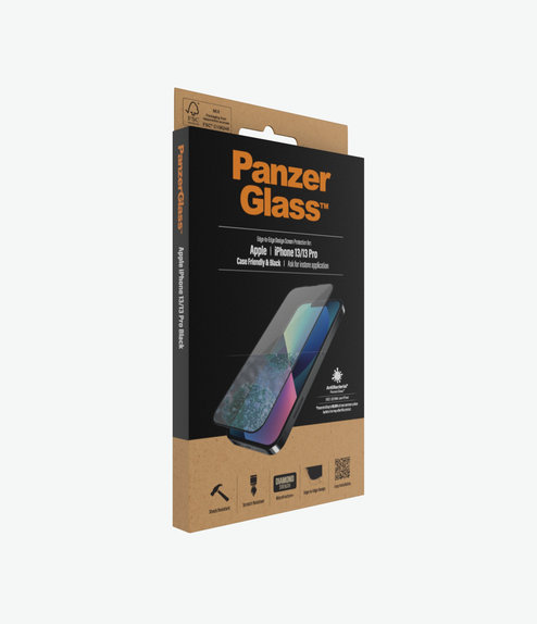 PanzerGlass - Tvrzené Sklo Case Friendly AB pro iPhone 13, 13 Pro a 14, black
