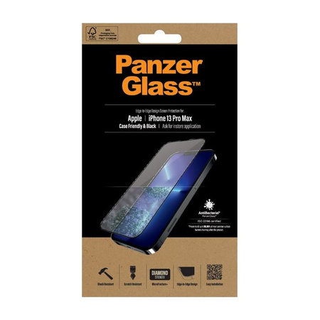 PanzerGlass - Tvrzené Sklo Case Friendly AB pro iPhone 13 Pro Max a 14 Plus, černá