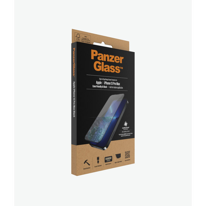 PanzerGlass - Tvrzené Sklo Case Friendly AB pro iPhone 13 Pro Max a 14 Plus, černá