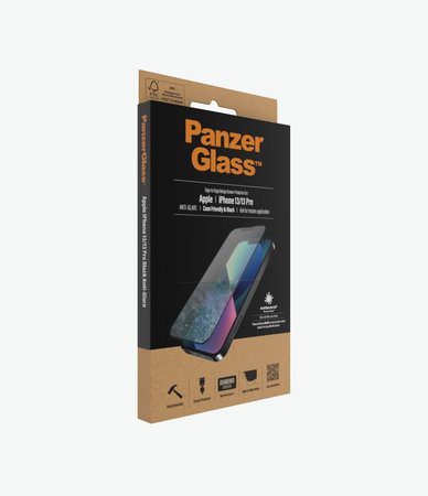 PanzerGlass - Tvrzené Sklo Case Friendly Anti-Glare AB pro iPhone 13, 13 Pro a 14, black