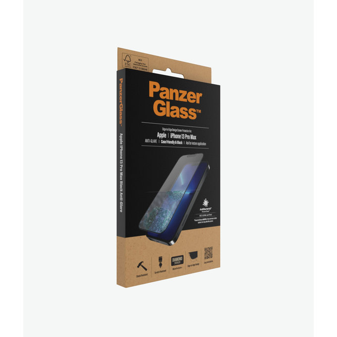 PanzerGlass - Tvrzené Sklo Case Friendly Anti-Glare AB pro iPhone 13 Pro Max a 14 Plus, černá