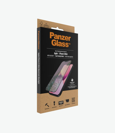 PanzerGlass - Tvrzené Sklo Case Friendly Anti-Bluelight AB pro iPhone 13 mini, černá