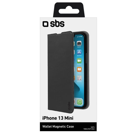 SBS - Pouzdro Book Wallet Lite pro iPhone 13 mini, černá