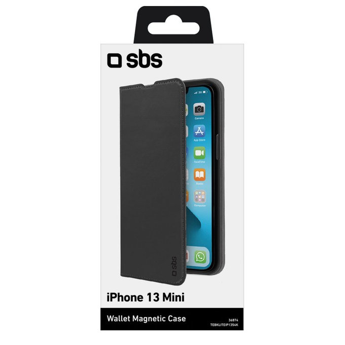 SBS - Pouzdro Book Wallet Lite pro iPhone 13 mini, černá