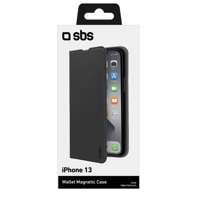 SBS - Pouzdro Book Wallet Lite pro iPhone 13, černá