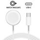 Magnetická rychlonabíječka pro Apple Watch, USB-C, 1 m, aluminium, bulk
