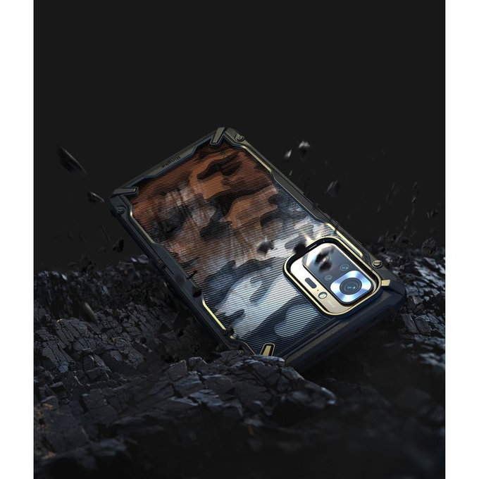 Ringke - Pouzdro Fusion X pro Xiaomi Redmi Note 10 Pro, černá kamufláž