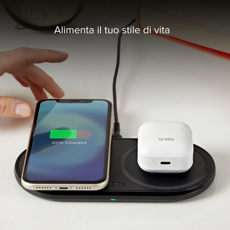 SBS - Duálna Bezdrátová Nabíječka, černá