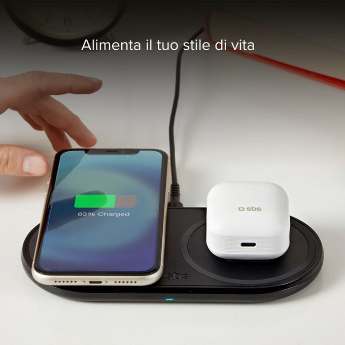 SBS - Duálna Bezdrátová Nabíječka, černá