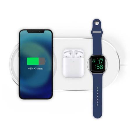 SBS - Bezdrátová Nabíječka 3v1, bílá