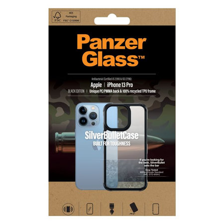 PanzerGlass - Pouzdro SilverBullet ClearCase AB pro iPhone 13 Pro, černá