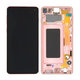 Samsung Galaxy S10 G973F - LCD Displej + Dotykové Sklo + Rám (Pink Gold) - GH82-18850D Genuine Service Pack