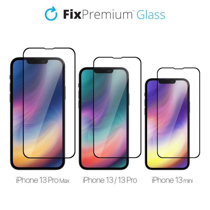 FixPremium FullCover Glass - Tvrzené sklo pro iPhone 13, 13 Pro, 14 a 16e