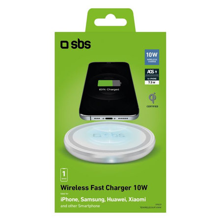 SBS - Bezdrátová Nabíječka s QI, bílá
