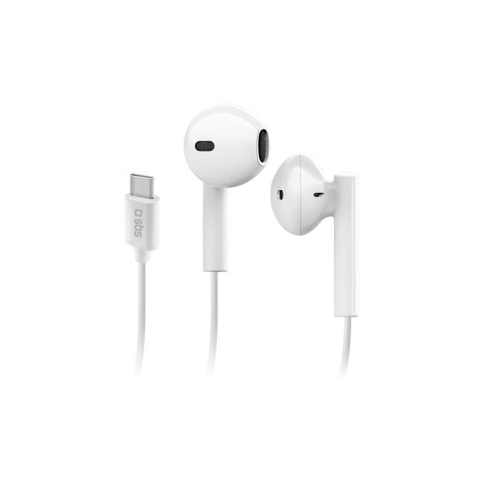 SBS - Sluchátka Studio Mix 65c s mikrofonem, USB-C, bílá