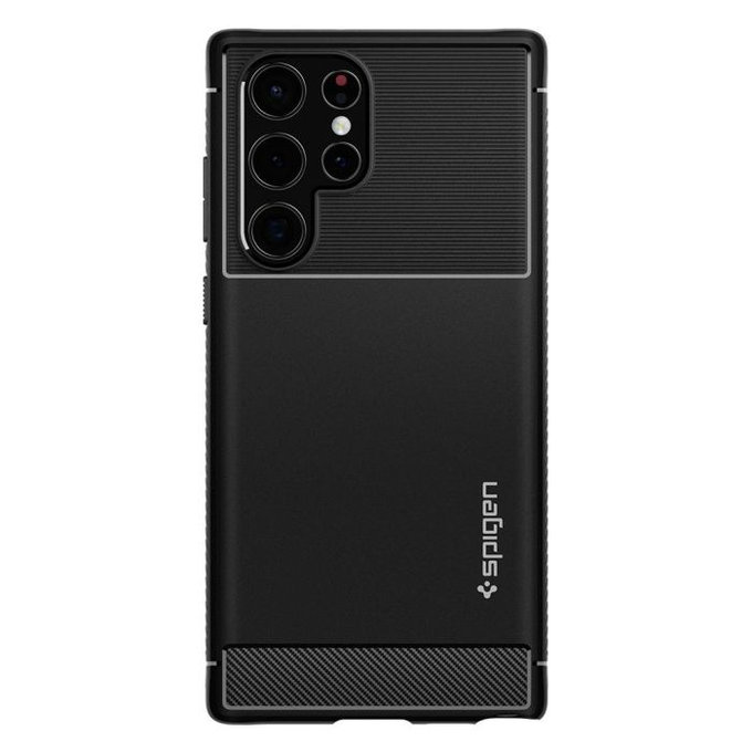 Spigen - Pouzdro Rugged Armor pro Samsung Galaxy S22 Ultra, matte black