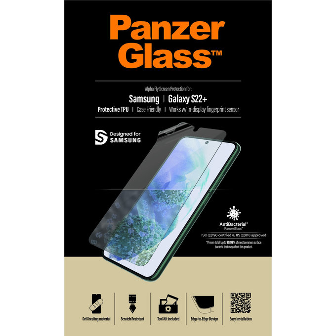 PanzerGlass - Tvrzené Sklo Case Friendly AB TPU pro Samsung Galaxy S22+, transparentná