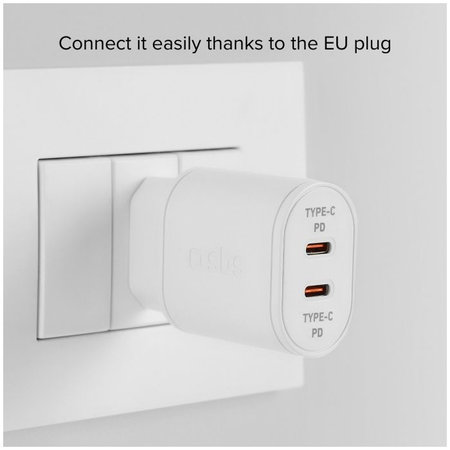 SBS - 20W Nabíjecí Adaptér 2x USB-C Power Delivery, bílá