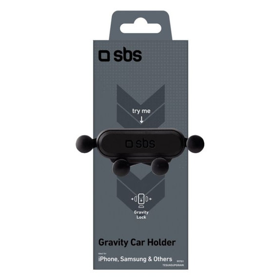 SBS - Držák do auta Gravity, do mřížky, černá
