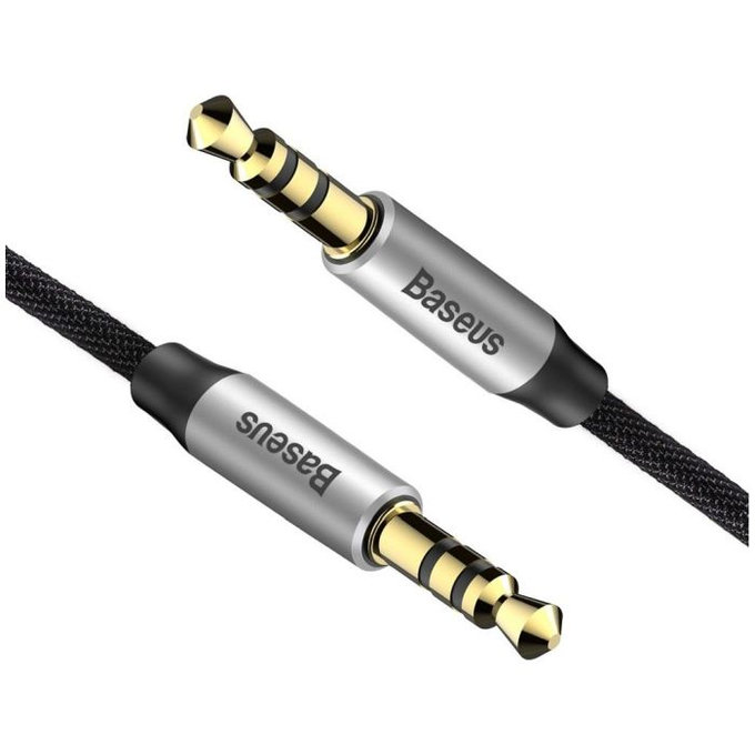 Baseus - Aux Kabel (1m), šedá/černá