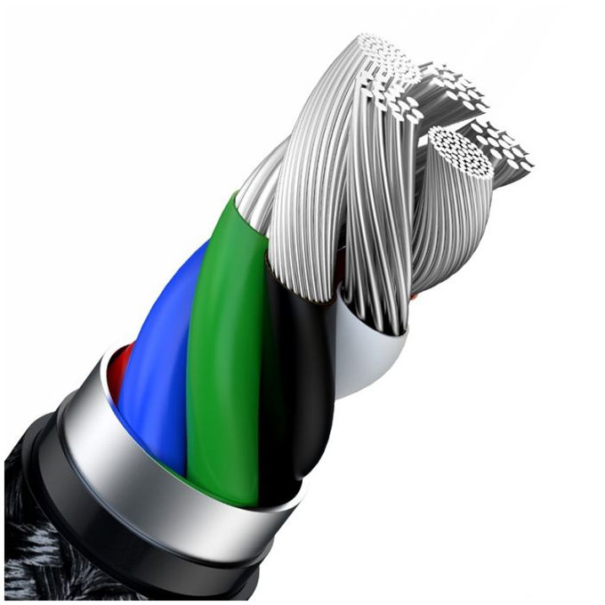 Baseus - Lightning / USB-C Kabel (2m), černá