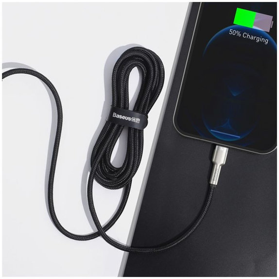 Baseus - Lightning / USB-C Kabel (2m), černá
