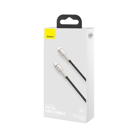 Baseus - Lightning / USB-C Kabel (2m), černá