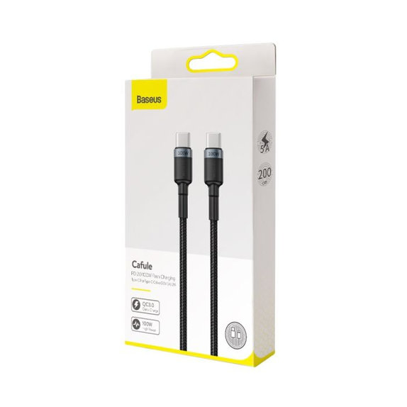 Baseus - USB-C / USB-C Kabel (2m), černá