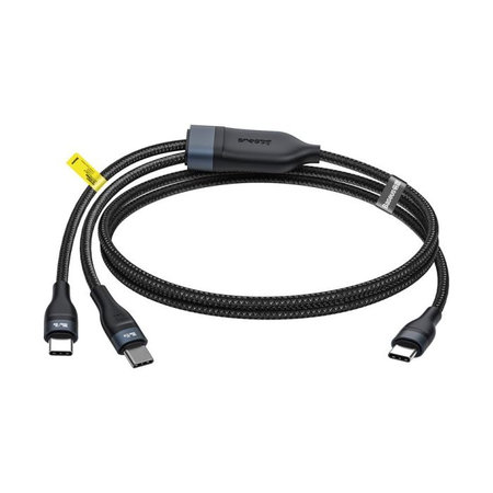 Baseus - USB-C / 2x USB-C Kabel (1.5m), černá
