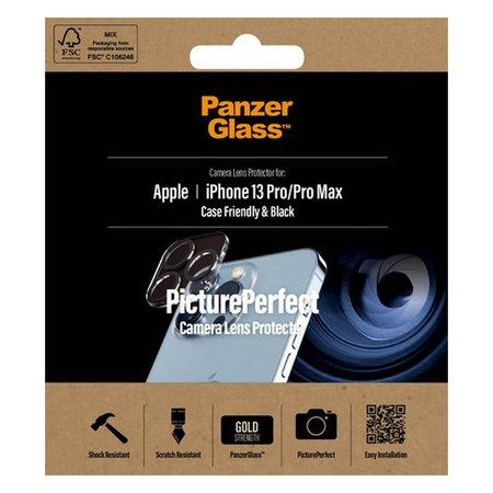 PanzerGlass - Ochranný Kryt Objektivu Fotoaparátu PicturePerfect pro iPhone 13 Pro a 13 Pro Max, transparentná