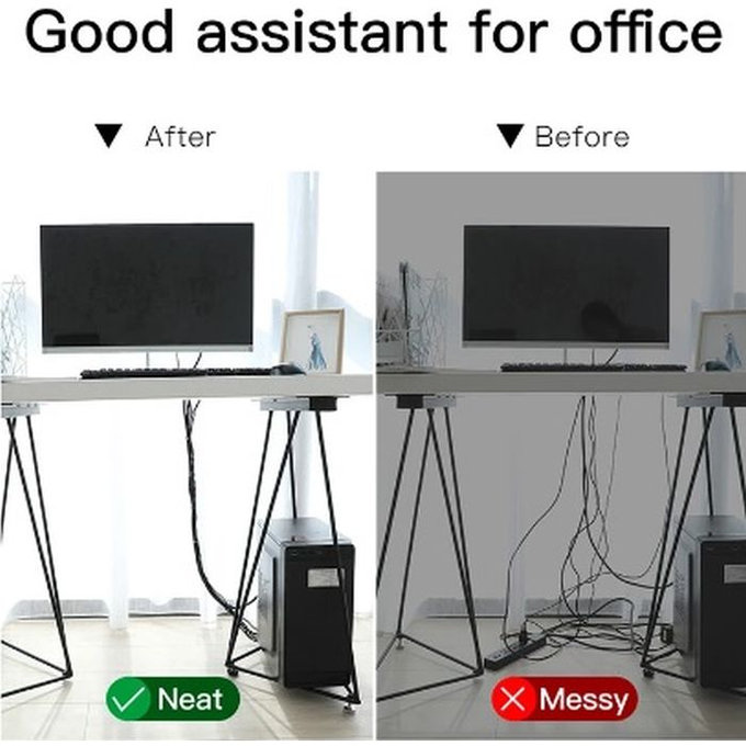 Baseus - Organizér Kabelů - Páska na Kabely (1 m), šedá