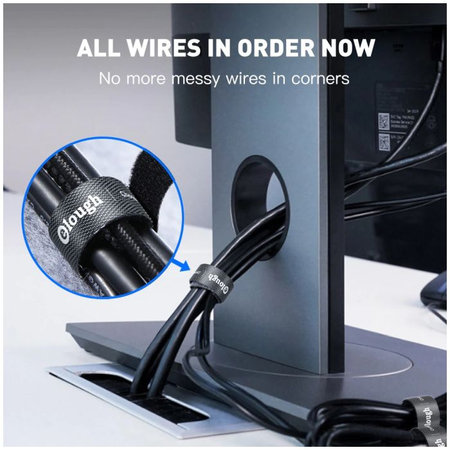 Elough - Organizér Kabelů - Páska na Kabely (1 m), černá