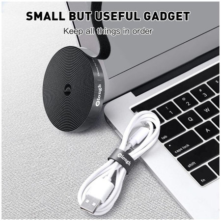 Elough - Organizér Kabelů - Páska na Kabely (0,5 m), černá