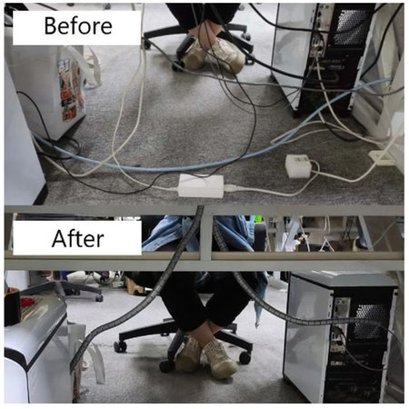 FixPremium - Organizér Kabelů - Trubka (16 mm), délka 2 m, černý