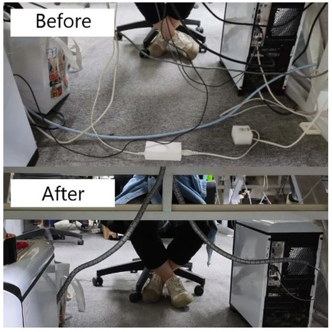 FixPremium - Organizér Kabelů - Trubka (16 mm), délka 2 m, černý