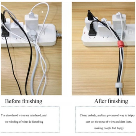 FixPremium - Organizér Kabelů - Stahovací Páska - Set 10 kusů, černá