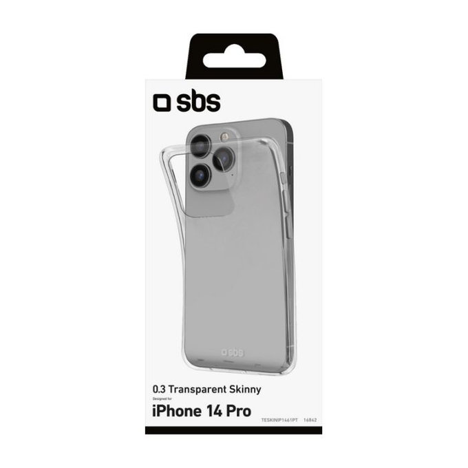 SBS - Pouzdro Skinny pro iPhone 14 Pro, transparentná