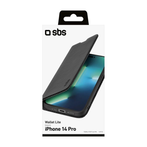SBS - Pouzdro Book Wallet Lite pro iPhone 14 Pro, černá