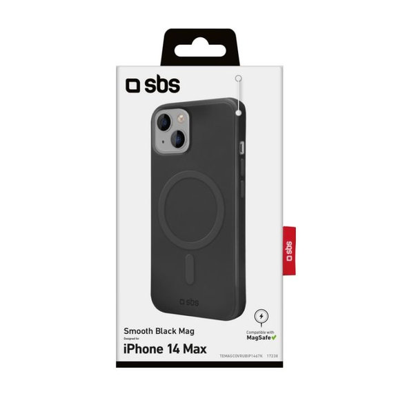 SBS - Pouzdro Smooth Mag s MagSafe pro iPhone 14 Plus, černá